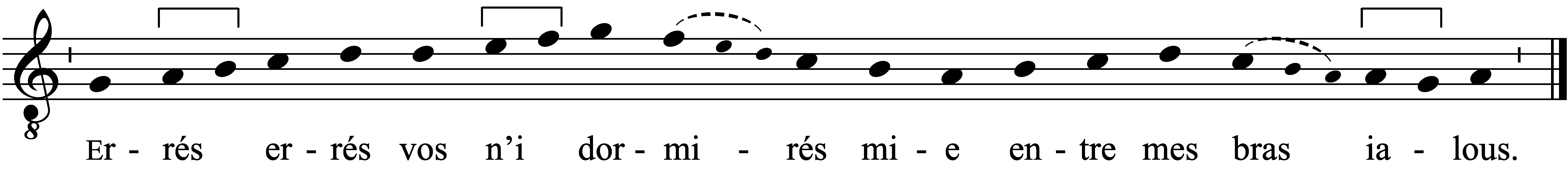 Refrain musical notation